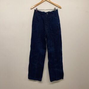 County FB Dark Indigo Wide Leg Denim Jeans 28x32 High Waisted Streetwear